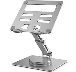 Тримач для планшета Primo SP05 (7-12.9") настільний металевий з функцією обертання - Silver