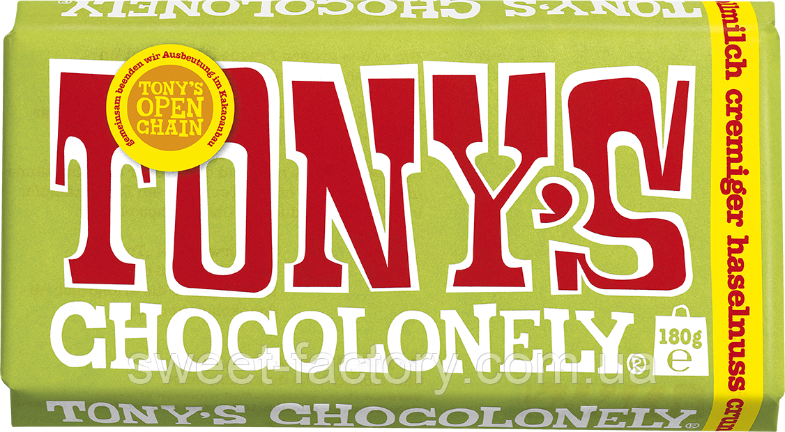 Шоколад Tony's Chocolonely Cremiger Haselnuss 180g, фото 1