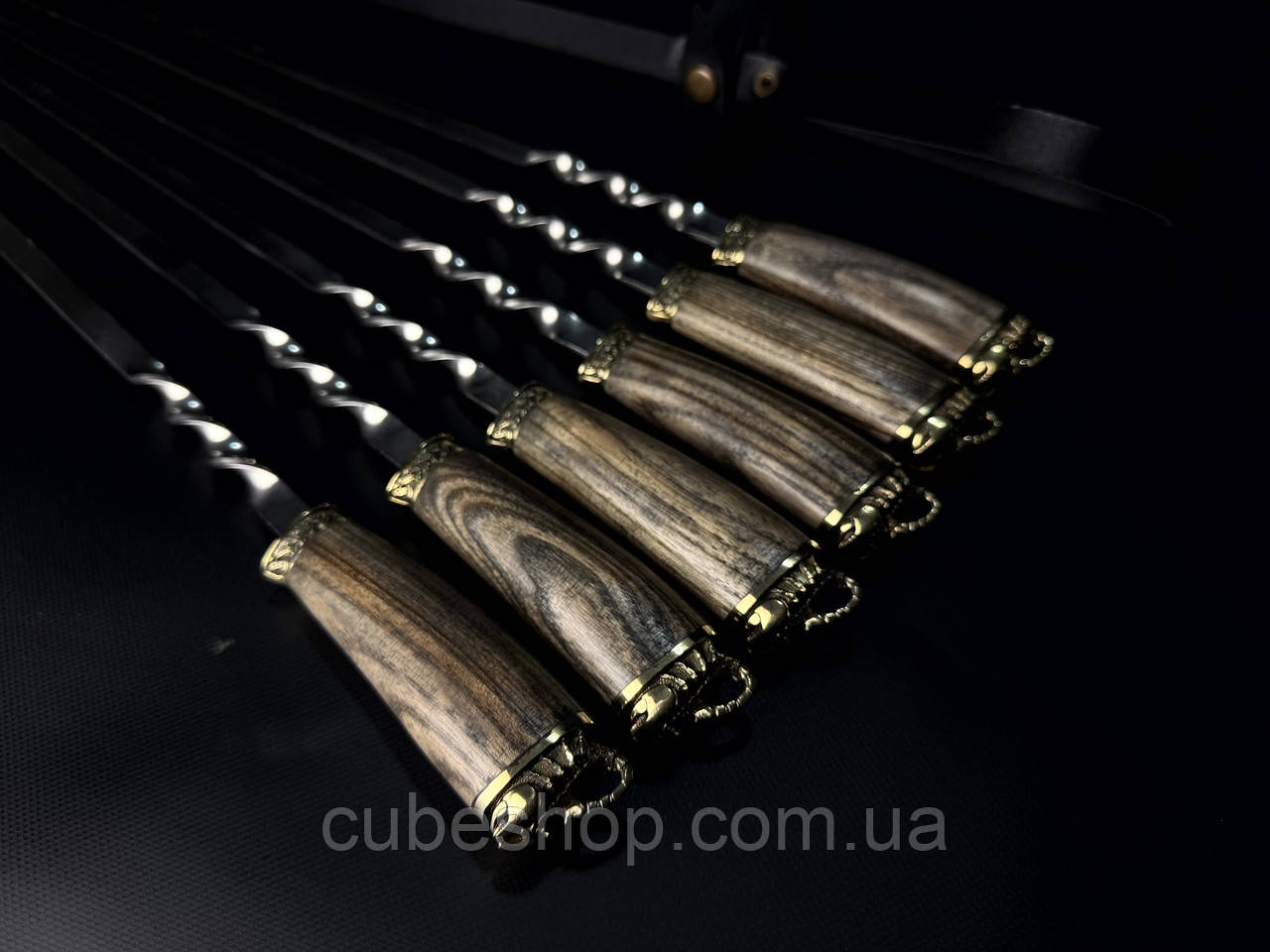 Набір шампурів "Скорпіон ясен" (у шкіряному сагайдаку)