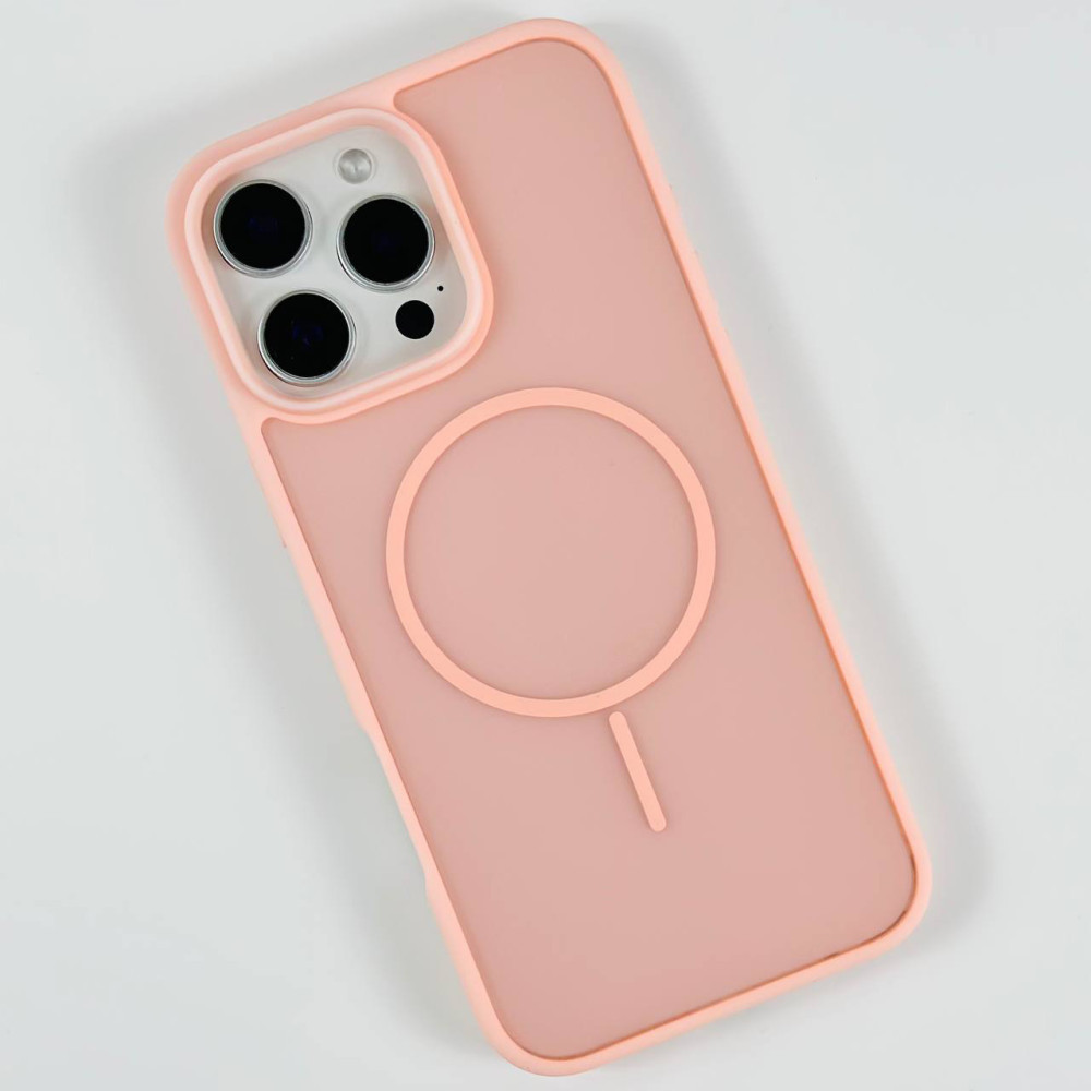 Силіконовий чохол Matte Color Case With Magnetic Thin Circle для iPhone 11 Pink, фото 1