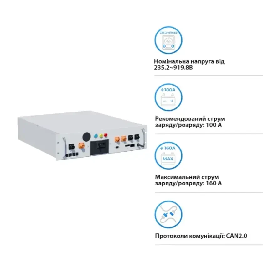 Блок управління BMS для батарей DEYE BOS-A 1000V 160A (BOS-A-PDU-2 1000V/160A)