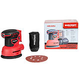Акумуляторна шліфмашина орбітальна Worcraft CRS-S20Li з АКБ (2А) і ЗП, 20В, фото 7