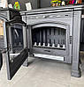 Потужна чавунна дров'яна піч тривалого горіння для опалення будинку, буржуйка Plamen TENA N  11 кВт, фото 10