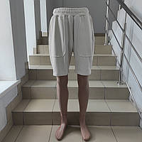 Шорти Alore чоловічі трикотажні вільні кишені петля М молочні