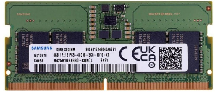 Пам'ять для ноутбуків Samsung 8 GB SO-DIMM DDR5 4800 MHz (M425R1GB4BB0-CQKOL)