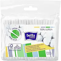 Ватні палички Bella Cotton в поліетиленовій упаковці,100 шт