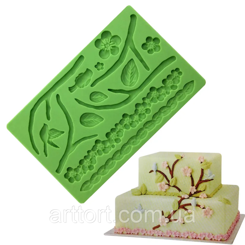 Силіконовий молд планшет Сакура, фото 1