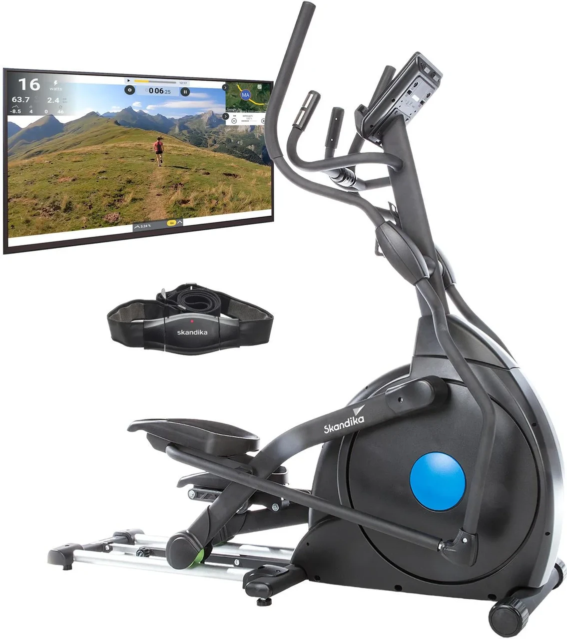 Skandika Eliptyczny Trenażer Magnetyczny Cardiocross Carbon Champ Składany