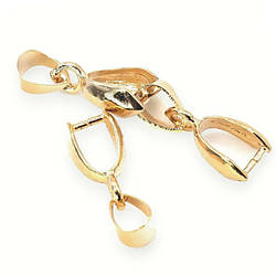 Тримач для кулона з петлею 10 шт. 14х6 мм Золотистий