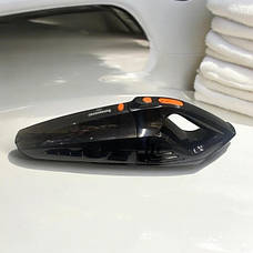 Автомобільний акумуляторний пилосос Crownberg СВ 677 потужність 150Вт 2000мАч миючий фільтр LED підсвічування Black, фото 4