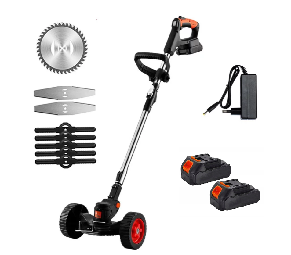 Газонокосарка з колесами Makita UR100DW (24V, 4AH), Два АКБ. Тример для трави