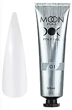 Moon Full Полігель для нарощування Polyge tube l №01 (прозорий), 30 мл