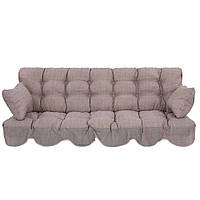 Подушки + підлокітники для лави/гойдалки 180 см Minorca кольору капучино