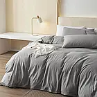 Сіра евро постільна білизна з вареної бавовни, фото 2