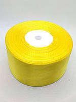 Стрічка яскраво-жовта атласна 5 см
