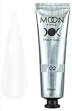 Moon Full Полігель для нарощування Polyge tube білий №02, 30 мл