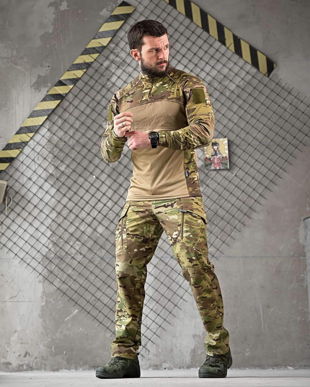 Тактичний костюм Мультикам літо військова форма Multicam ubacs убакс і штани на манжетах - фото 1 - id-p1871585567