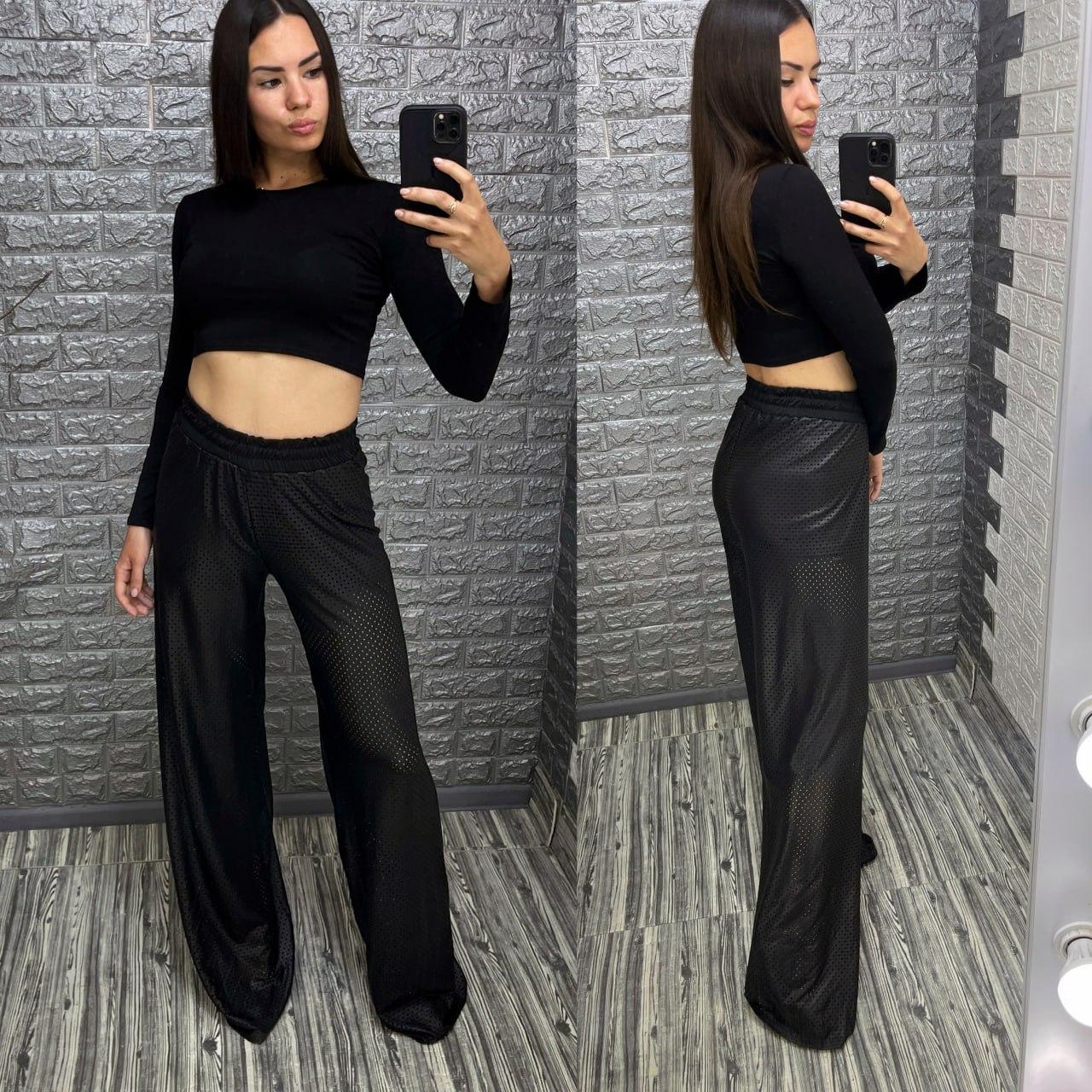 Стильні жіночі чорні штани.РОЗМІР ТІЛЬКИ 44, фото 1