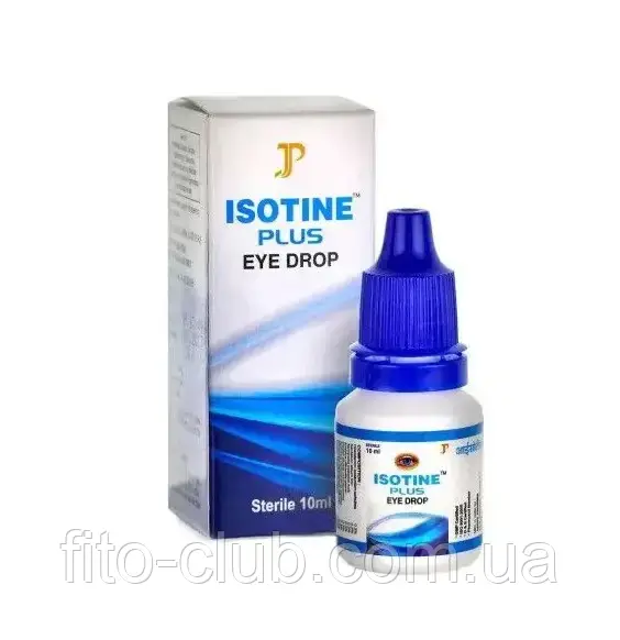 Краплі для очей аюрведичні Jagat Pharma Плюс Isotine Plus 10мл.