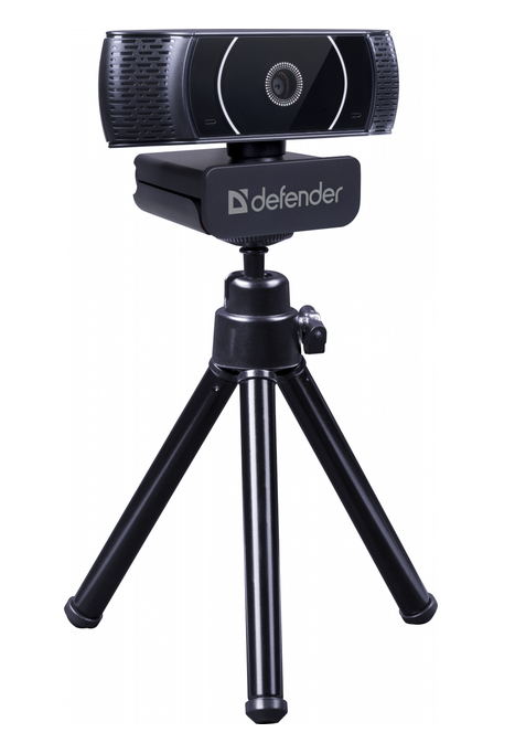 Веб-камера для комп'ютера Defender G-lens 2590 QHD 3.7Мп 1440p + прищіпка Чорний