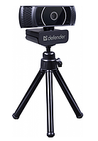 Веб-камера для комп'ютера Defender G-lens 2590 QHD 3.7Мп 1440p + прищіпка Чорний