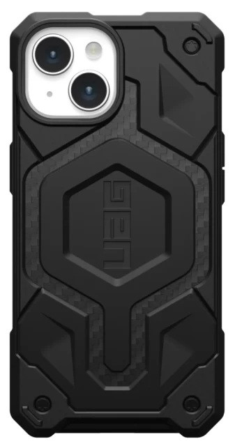 Накладка iPhone 15 black Monarch Pro Carbon Fiber UAG MagSafe