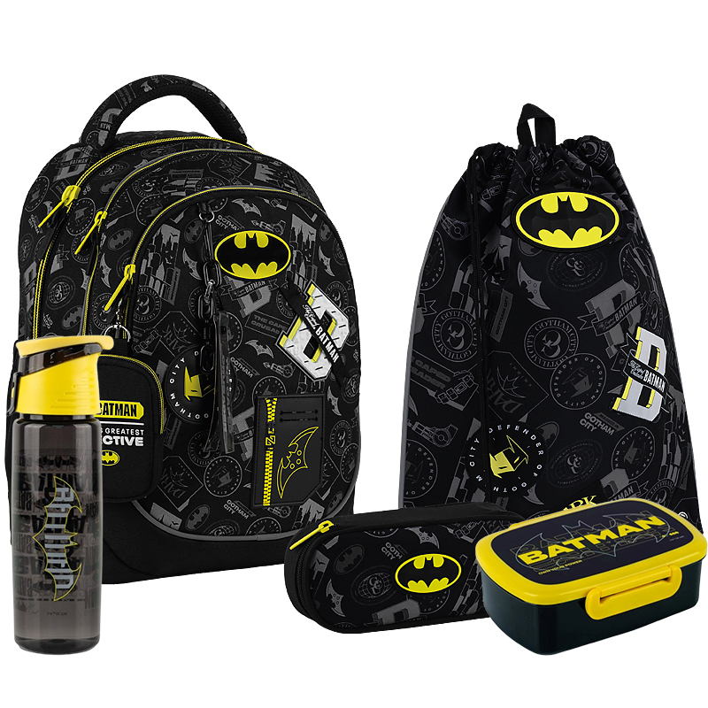 Шкільний набір Kite 5 в 1 Education DC Batman SET_DC25-700M