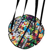 Гойдалка підвісна для дітей та дорослих, гніздо лелеки "Майнкрафт" KK-01Minecraft топ