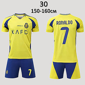 Дитяча футбольна форма Аль-Наср Роналду 2025 домашня 30 (150-160см) жовто-синя