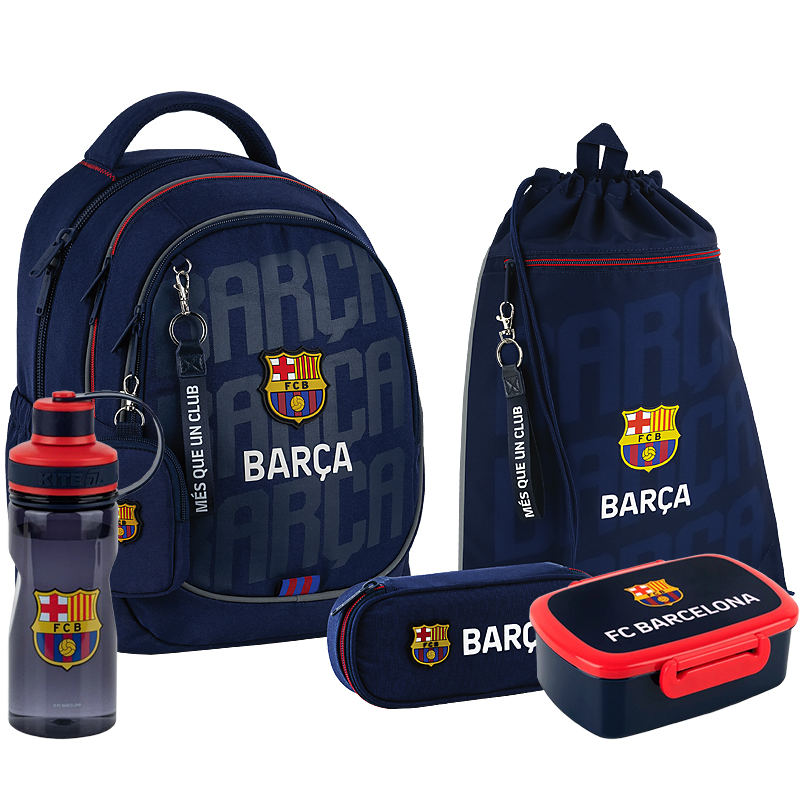 Шкільний набір Kite 5 в 1 Education FC Barcelona SET_BC25-700M