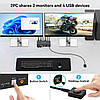 HDMI KVM-перемикач 2 монітори 2 комп'ютера 4K@30 Гц USB2.0 KVM-перемикач, Amazon, Німеччина, фото 6