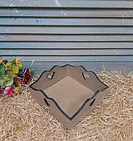 Цукерниця з 4-ма сердечками, мдф 6мм (арт404)