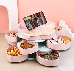 Органайзер для солодощів Flower shap 3 яруси з підставкою телефона (WO-25)