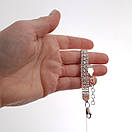 Срібний браслет жіночий з камінчиками білими. Браслет для дівчини з фіанітами, фото 3