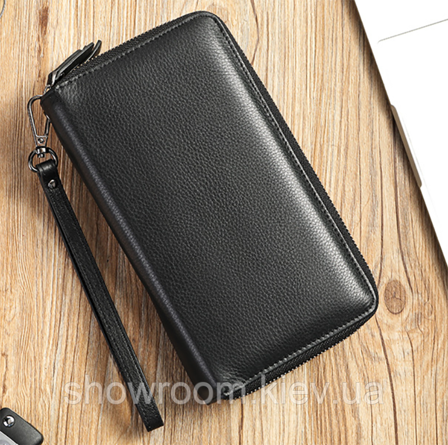 Чоловіча шкіряна барсетка на два відділення Leather Collection (9078), фото 1