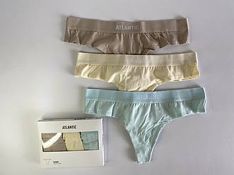 Жіночі трусики atlantic thongs 3CLP-013 набір 3 шт.