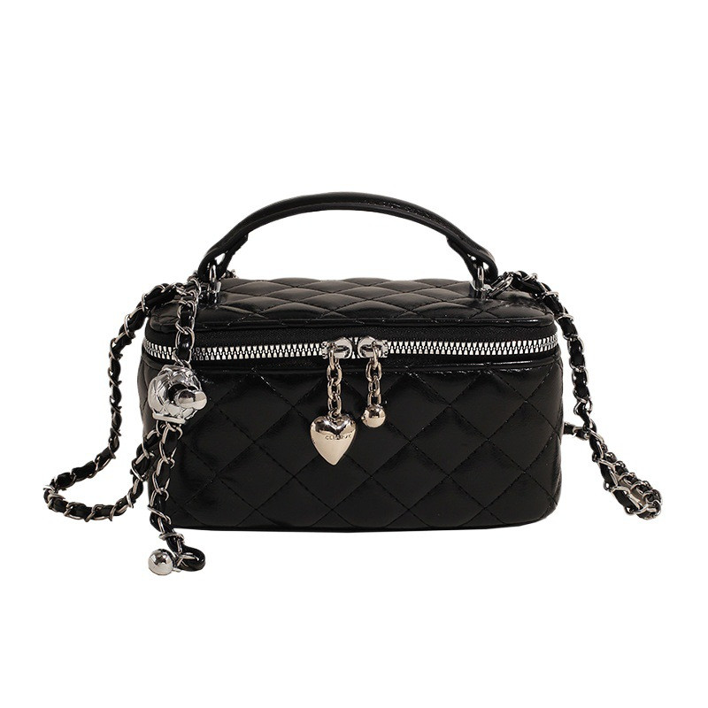 Жіноча сумка-косметичка 85063 Vanity Bag крос-боді чорна, фото 1