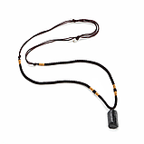 Чоловічий кулон чорний турмаліновий камінь лікувальний Кришталевий камінь підвіска, фото 4