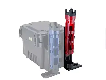 Підставка-тримач Meiho Rod Stand BM-250L red/black, регульована 50 × 54 × 283 мм, кріплення на ящики Bucket Mouth / RunGun