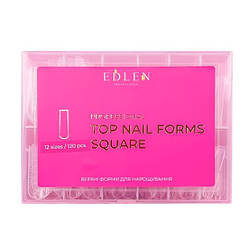 Верхні форми Edlen Professional Top Nail Formula Square, 120 шт. (квадрат)