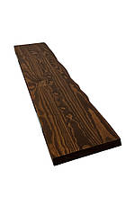 Настінні дерев'яні полиці з живим краєм 80 см