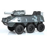 Дитячий електромобіль танк Bambi M 4862 з пультом радіокерування для дітей 3-8 років сірий камуфляж, фото 3