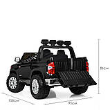 Дитячий 2-місний електромобіль Джип Toyota Tundra JJ2255 з пультом для дітей 3-8 років чорний, фото 4