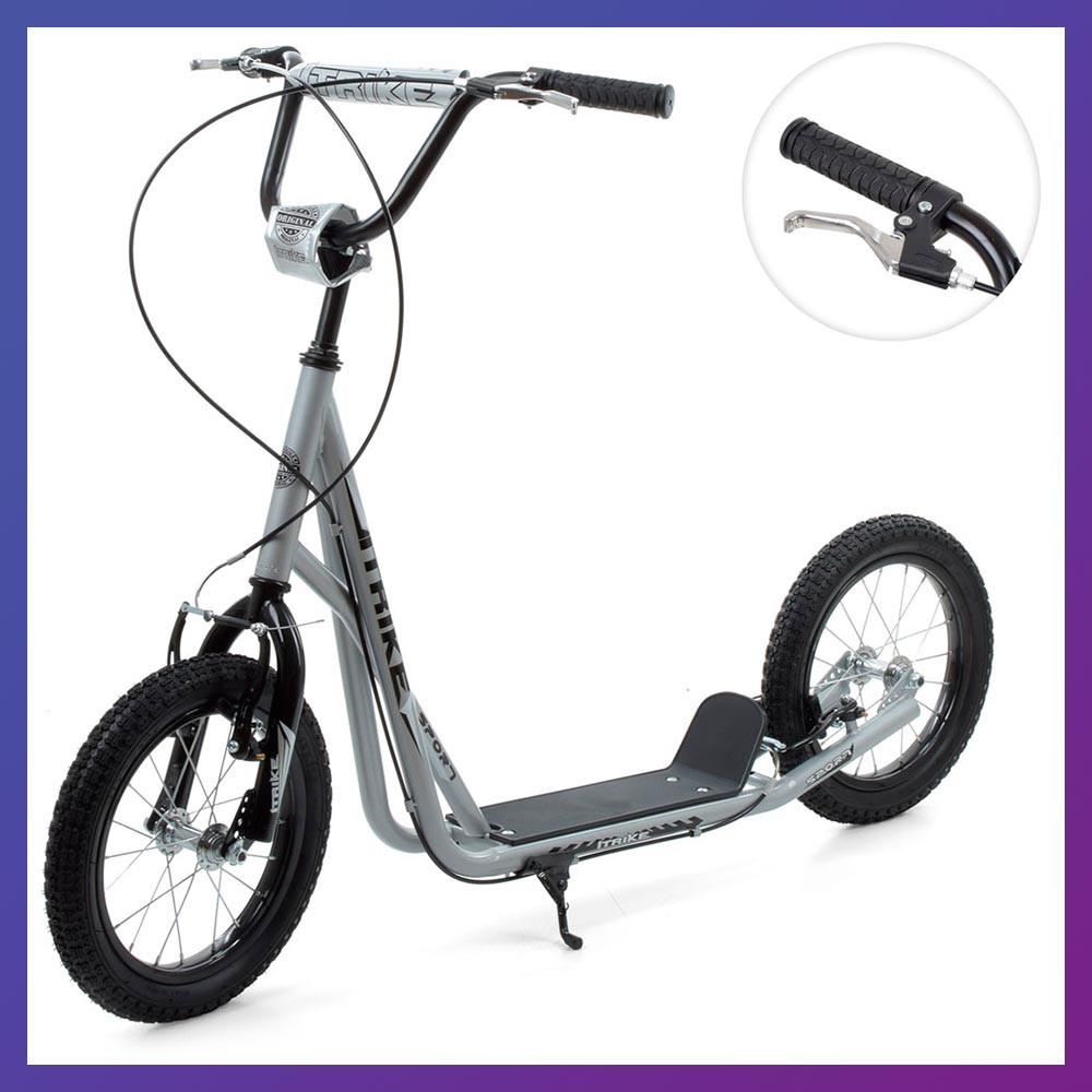 Самокат міський двоколісний для дорослих і дітей від 8 років SR 2-045-1-G сірий, фото 1