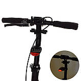 Самокат міський двоколісний для дорослих і дітей від 8 років з ручним гальмом ITRIKE SR 2-014-B чорний, фото 2