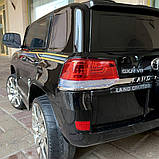 Дитячий електромобіль Джип Toyota  Land Cruiser  JJ2022 з пультом радіокерування для дітей 3-8 років чорний, фото 3