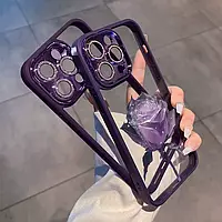 Чохол на телефон 3D Rose фіолетовий iPhone 12 Pro Max