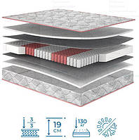 Матрас Four Red Кармин нью двусторонний на пружинном блоке Pocket Spring 70х190 см (Матролюкс-ТМ)