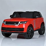 Дитячий 2-місний електромобіль на акумуляторі Джип Range Rover 5055 з пультом р/у червоний колір, фото 6