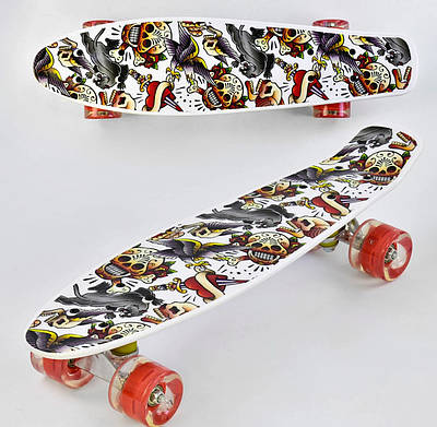 Скейт Р 14209 (8) Best Board, дошка = 55см, колеса PU, світло, d = 6см
